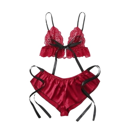 Eyicmarn Women s Two-Piece Lingerie Sexy Color Block See-through Bandage Bra + Panties for Nights
Eyicmarn Women s Two-Piece Lingerie Sexy Color Block See-through Bandage Bra + Panties for Nights