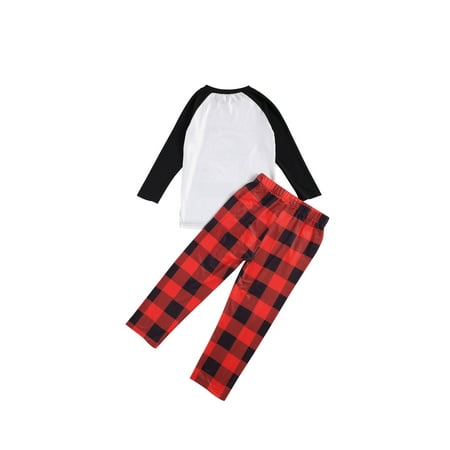 2 Pcs Christmas Pajamas Parent-child Dress Set Round Neck Long Sleeve Letter Print Pullover Loose Plaid Trousers Daily Life
2 Pcs Christmas Pajamas Parent-child Dress Set Round Neck Long Sleeve Letter Print Pullover Loose Plaid Trousers Daily Life