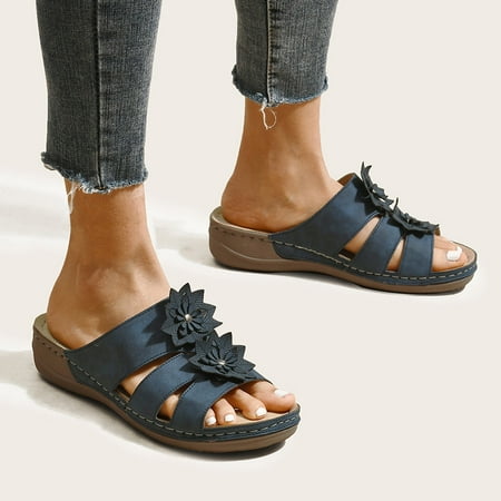 MIASHUI shoes for women Summer Womens Casual Shoes Breathable Thick Soled Wedges Leisure Sandals