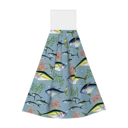 Easygdp Various Wild Sea Fish Kitchen Hand Towels Hanging Tie Towels Fast Drying Dish Cloth with Loop for Bathroom Restroom Home Decor
Easygdp Various Wild Sea Fish Kitchen Hand Towels Hanging Tie Towels Fast Drying Dish Cloth with Loop for Bathroom Restroom Home Decor