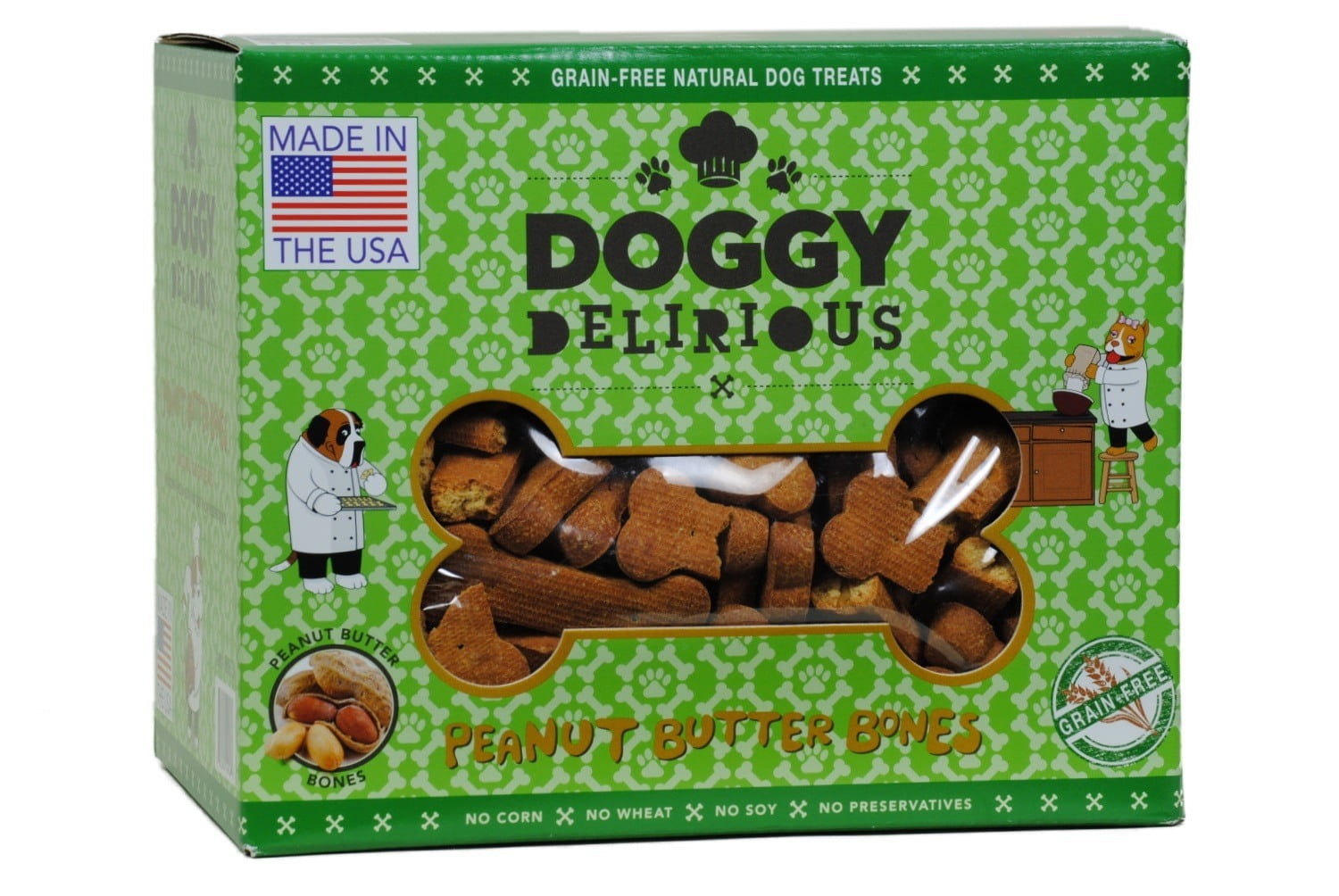 doggy delirious grain free peanut butter bones