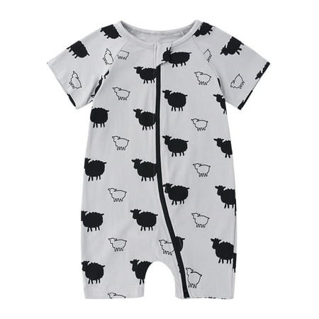 Toddler Baby Boys Girls Cute Cartoon Animal Pattern Short Sleeve Double Zipper Romper Jumpsuit
Toddler Baby Boys Girls Cute Cartoon Animal Pattern Short Sleeve Double Zipper Romper Jumpsuit