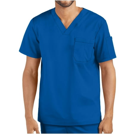 EINCcm Men s Scrub Tops Men s Short Sleeve V-Neck Solid Color T-shirts Tailored Fit Super Soft Stretch Anti-Wrinkle Medical Scrub Top Dark Blue M
EINCcm Men s Scrub Tops Men s Short Sleeve V-Neck Solid Color T-shirts Tailored Fit Super Soft Stretch Anti-Wrinkle Medical Scrub Top Dark Blue M