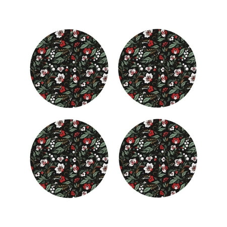 Leather Coasters Set of 4 - floral prints Lightweight Non-Slip Drink Coasters for Desk Anti-Scalding Desk Cup Coasters for Office Table Decor Round Shape
Leather Coasters Set of 4 - floral prints Lightweight Non-Slip Drink Coasters for Desk Anti-Scalding Desk Cup Coasters for Office Table Decor Round Shape