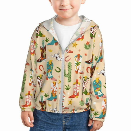Gaeub Groovy American Western Footwear Print Athletic Sun Protection Hoodie for Kids Long Sleeve Outdoor UV Shirt Running Fishing Top for Boys Girls-5 Years
Gaeub Groovy American Western Footwear Print Athletic Sun Protection Hoodie for Kids Long Sleeve Outdoor UV Shirt Running Fishing Top for Boys Girls-5 Years