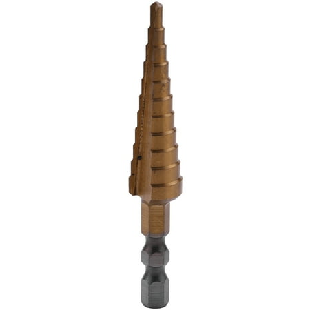 1/4 inch Hex HSS High Speed Steel Titanium Coated Step Drill Bit 3-13mm