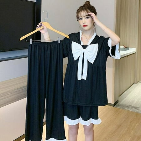 DanceeMangoo WAVMIT New Women Pajamas Set CottonSleepwear Shirt Short Sleeve Pyjamas Young Girl Short 3 Pieces Solid Color Homewear Clothes
DanceeMangoo WAVMIT New Women Pajamas Set CottonSleepwear Shirt Short Sleeve Pyjamas Young Girl Short 3 Pieces Solid Color Homewear Clothes