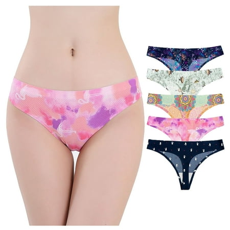 Qcmgmg 5 Pack Breathable Low Waisted Stretch Thong Panties Women s Seamless Sexy Ice Silk Underwear
Qcmgmg 5 Pack Breathable Low Waisted Stretch Thong Panties Women s Seamless Sexy Ice Silk Underwear