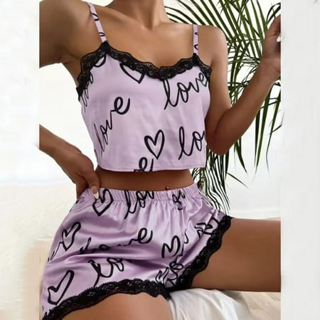 Sayhi Satin Two Piece Sleepwear Soft Sleep Dress for Women Loungewear Strap Pajama Sets Top and Shorts Pajamas Purple XXXL
Sayhi Satin Two Piece Sleepwear Soft Sleep Dress for Women Loungewear Strap Pajama Sets Top and Shorts Pajamas Purple XXXL