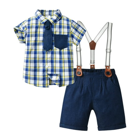 Childrens Outfits Summer Casual Round Neck Short Sleeve Shorts Strap 3Pcs Gentleman Kids Outfits Sets
Childrens Outfits Summer Casual Round Neck Short Sleeve Shorts Strap 3Pcs Gentleman Kids Outfits Sets