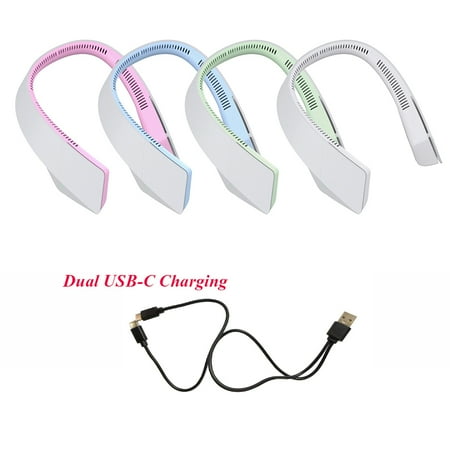 Portable Neck Fan Hands Free Bladeless Hanging Sport Fan 2400 mAh Battery Operated Wearable Personal Fan Rechargeable Headphone Design Dual USB-C Powered Desk Fan 3 Speeds for Outdoor Indoor
Portable Neck Fan Hands Free Bladeless Hanging Sport Fan 2400 mAh Battery Operated Wearable Personal Fan Rechargeable Headphone Design Dual USB-C Powered Desk Fan 3 Speeds for Outdoor Indoor