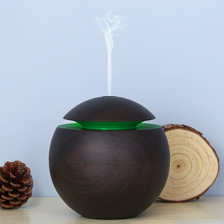 ESULOMP 120ML Led Night Light Humidifier Wood Grain Spray USB Vehicle Humidifier