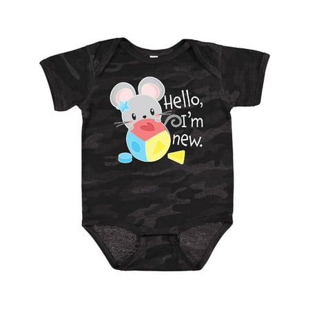 Inktastic Hello I m New Cute Shy Mouse with Toy Gift Baby Boy or Baby Girl Bodysuit 
Inktastic Hello I m New Cute Shy Mouse with Toy Gift Baby Boy or Baby Girl Bodysuit