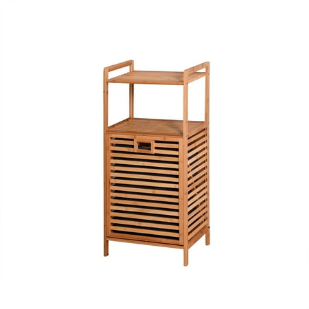Bathroom Laundry Basket Bamboo Storage Basket with 2 Tier Shelf 17.32 x 13 x 37.8 inch
Bathroom Laundry Basket Bamboo Storage Basket with 2 Tier Shelf 17.32 x 13 x 37.8 inch