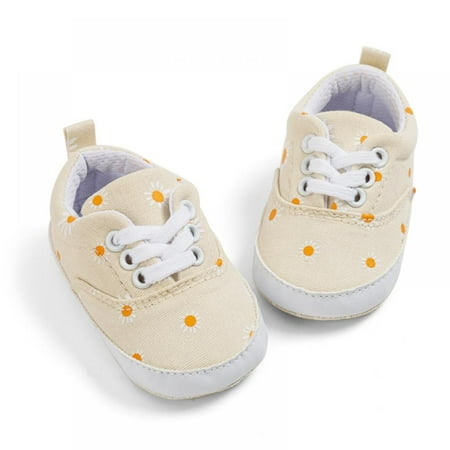 

Synpos Baby Girls Canvas Shoes Infant Casual Sneakers Newborn Crib Shoe for First Walkers 0-18 Months