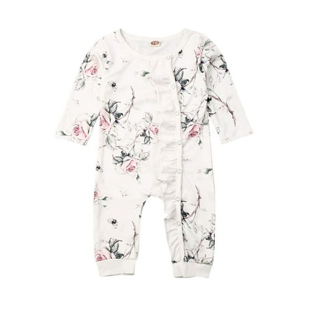 Douhoow Baby Spring Clothing Newborn Girl Cotton Floral Ruffle Romper Long Sleeve Jumpsuit
Douhoow Baby Spring Clothing Newborn Girl Cotton Floral Ruffle Romper Long Sleeve Jumpsuit