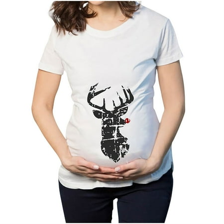 SHENGXINY Christmas Maternity Clothes Elk Snowman Cartoon Print Short Sleeve Pregnant Top Casual Plus Size Pregnancy Shirt
SHENGXINY Christmas Maternity Clothes Elk Snowman Cartoon Print Short Sleeve Pregnant Top Casual Plus Size Pregnancy Shirt