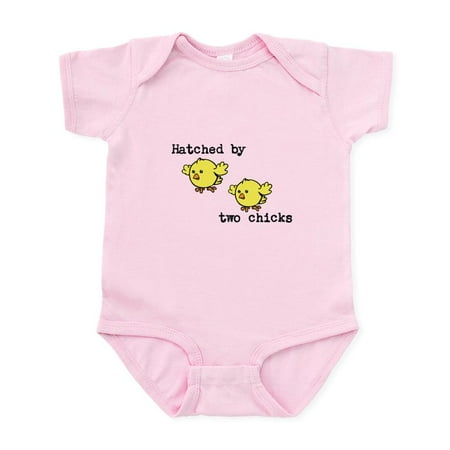 CafePress - Hatched By Two Chicks Infant Bodysuit - Baby Light Bodysuit Size Newborn - 24 Months