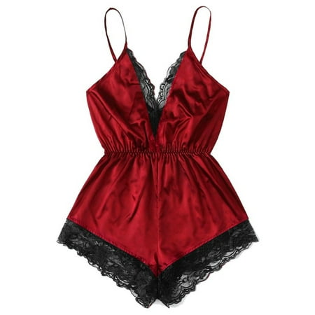 FEIWO Women s Sexy Satin Lace Pajamas Lingerie Babydoll V-neck Sleeveless Nightwear Underwear Sleepwear Red XL
FEIWO Women s Sexy Satin Lace Pajamas Lingerie Babydoll V-neck Sleeveless Nightwear Underwear Sleepwear Red XL