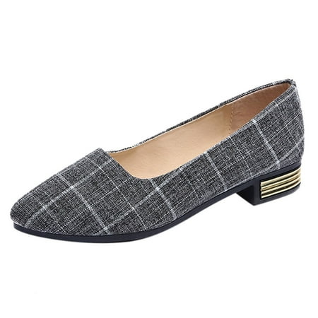 Shoes for Women Women Ladies Fashion Gingham Pointed Toe Loafers Casual Singles Canvas Shoes
Shoes for Women Women Ladies Fashion Gingham Pointed Toe Loafers Casual Singles Canvas Shoes