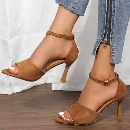 〖Yilirongyumm〗 Brown 37 Sandals Women Fashion Summer Women Sandals High Heel Fish Mouth Solid Color Buckle Casual
〖Yilirongyumm〗 Brown 37 Sandals Women Fashion Summer Women Sandals High Heel Fish Mouth Solid Color Buckle Casual
