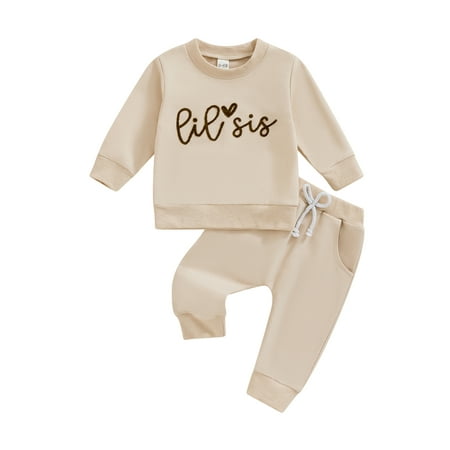 Baby Toddler Girl Fall Outfit 0 6 12 18 24 Months 2T 3T Heart Letter Print Long Sleeve Sweatshirt Elastic Waist Pants with Pockets 2 Piece Clothing Set
Baby Toddler Girl Fall Outfit 0 6 12 18 24 Months 2T 3T Heart Letter Print Long Sleeve Sweatshirt Elastic Waist Pants with Pockets 2 Piece Clothing Set