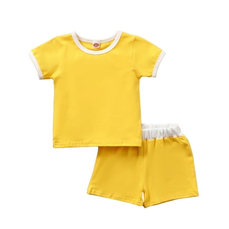 Gwiyeopda Kids Girls 2-piece Outfit Set Short Sleeve Color Block Tops+Shorts Set for Children Baby Girls
Gwiyeopda Kids Girls 2-piece Outfit Set Short Sleeve Color Block Tops+Shorts Set for Children Baby Girls