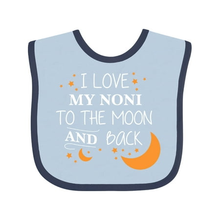 Inktastic I Love My Noni to the Moon and Back Gift Baby Boy or Baby Girl Bib