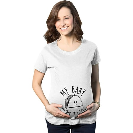 MeiGuiSha Maternity My Baby Loves Tacos Funny T Shirt Cute Announcement Pregnancy Bump Tee White Small
MeiGuiSha Maternity My Baby Loves Tacos Funny T Shirt Cute Announcement Pregnancy Bump Tee White Small