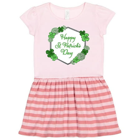 Inktastic Happy St. Patrick s Day Clovers Gift Toddler Girl Dress