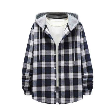 Male Casual Autumn Plaid Printed Hooded Shirt Drawstring Long Sleeve Shirt Blouse down Pajama
Male Casual Autumn Plaid Printed Hooded Shirt Drawstring Long Sleeve Shirt Blouse down Pajama