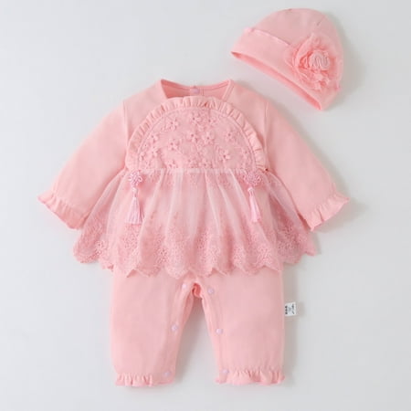 Newborn Baby Girls Outfits Long Sleeve Romper Jumpsuit+cute Hat Clothes Fall Outfits Pink 6-9 Months
Newborn Baby Girls Outfits Long Sleeve Romper Jumpsuit+cute Hat Clothes Fall Outfits Pink 6-9 Months