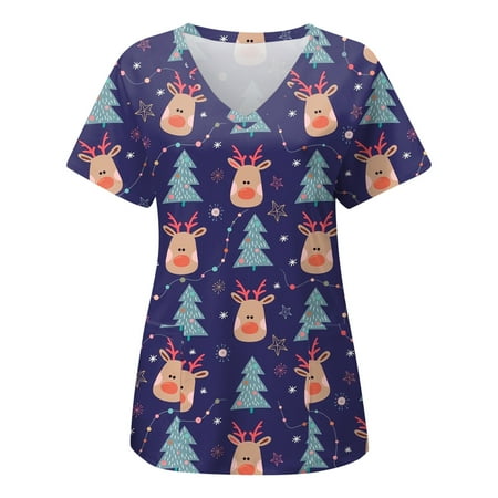 Christmas Scrub Tops for Women Funny Xmas Reindeer Graphic Print Basic Fit Short Sleeve Sweatshirt Vintge Fall Winter Sweaters Shirts
Christmas Scrub Tops for Women Funny Xmas Reindeer Graphic Print Basic Fit Short Sleeve Sweatshirt Vintge Fall Winter Sweaters Shirts