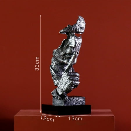 GYZEE Thinker Statue Silence Is Gold Modern Decor Creative Abstract Art Figurine
GYZEE Thinker Statue Silence Is Gold Modern Decor Creative Abstract Art Figurine