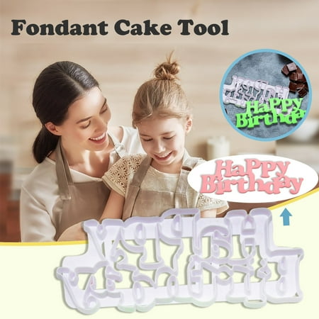 WGOUP Happy Birthday Silicone Letter Diy Baking Cutting Mould Fondant Cake Tool White(Buy 2 Get 1 Free)
WGOUP Happy Birthday Silicone Letter Diy Baking Cutting Mould Fondant Cake Tool White(Buy 2 Get 1 Free)