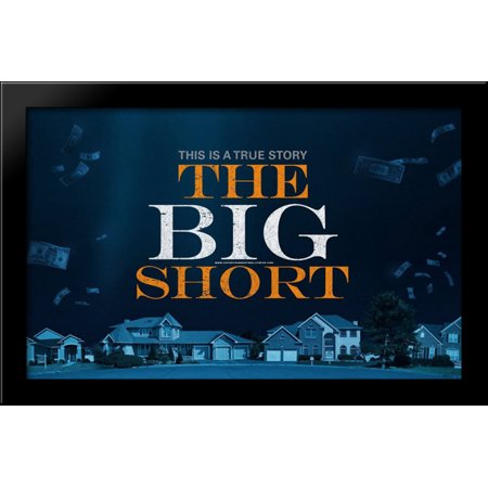 The Big Short 40x26 Large Black Wood Framed Print Movie Poster Art
