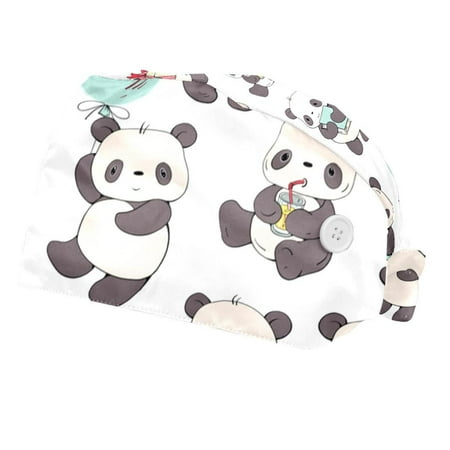 2PCS Working Cap with Buttons and Sweatband Adjustable Tie Back Hats Bouffant Caps Panda Scrub Turban Hat
2PCS Working Cap with Buttons and Sweatband Adjustable Tie Back Hats Bouffant Caps Panda Scrub Turban Hat
