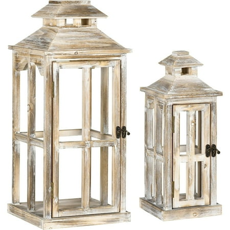 TYAPCS 2 Pack 28 /20 Large Rustic Wooden Lantern Decorative Indoor/Outdoor Lantern for Home Décor (No Glass) Natural
TYAPCS 2 Pack 28 /20 Large Rustic Wooden Lantern Decorative Indoor/Outdoor Lantern for Home Décor (No Glass) Natural