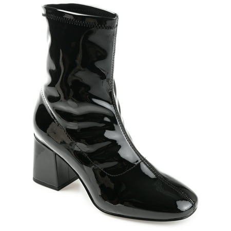Journee Collection Womens Reice Square Toe Block Heel Ankle Booties