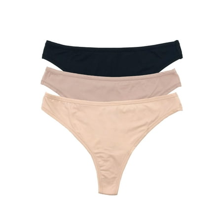 Felina | Blissful Super Stretchy Thong | 3-Pack (Naked Nudes 1X2X)