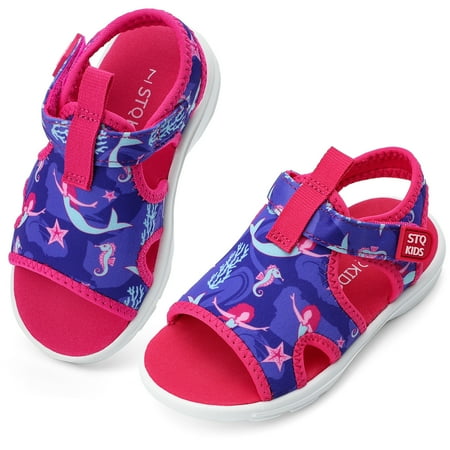 STQ Girls Sandals Outdoor Lightweight Hook And Loop Non Slip Beach Shoes For Toddler Spring And Summer
STQ Girls Sandals Outdoor Lightweight Hook And Loop Non Slip Beach Shoes For Toddler Spring And Summer