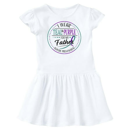 Inktastic Suicide Prevention- I Wear Teal and Purple for My Father Gift Toddler Girl Dress 
Inktastic Suicide Prevention- I Wear Teal and Purple for My Father Gift Toddler Girl Dress
