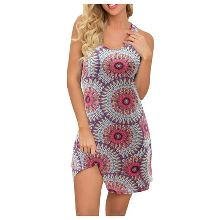 TOYFUNNY Women Summer Print Round Neck Nightdress Sleeveless Dress
TOYFUNNY Women Summer Print Round Neck Nightdress Sleeveless Dress