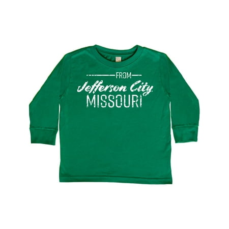 Inktastic From Jefferson City Missouri in White Distressed Text Gift Toddler Boy or Toddler Girl Long Sleeve T-Shirt
Inktastic From Jefferson City Missouri in White Distressed Text Gift Toddler Boy or Toddler Girl Long Sleeve T-Shirt