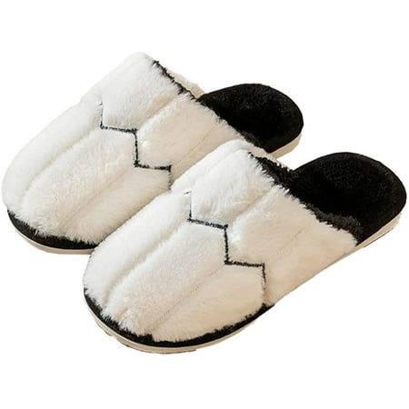 PIKADINGNIS Women Men Trendy Color Contrast Fluffy Fur Soft Slippers Chic Warm House Shoes Indoor
PIKADINGNIS Women Men Trendy Color Contrast Fluffy Fur Soft Slippers Chic Warm House Shoes Indoor