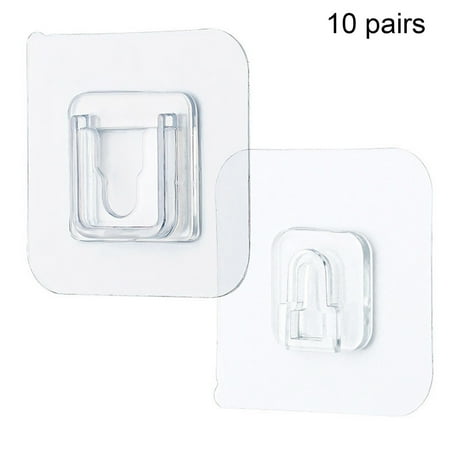 HOVTOIL Wall Hook 10 Pairs Waterproof No Drilling Double-sided Adhesive Wall Hooks Bathroom Supply
HOVTOIL Wall Hook 10 Pairs Waterproof No Drilling Double-sided Adhesive Wall Hooks Bathroom Supply
