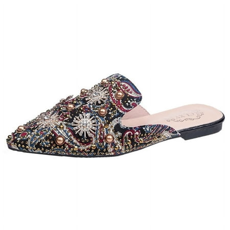 HOLXI 2024 Women s Rhinestone Flat Mules Fashionable Pointed Toe Slip On Anti slip Shoes Versatile Daily Wear Flats
HOLXI 2024 Women s Rhinestone Flat Mules Fashionable Pointed Toe Slip On Anti slip Shoes Versatile Daily Wear Flats