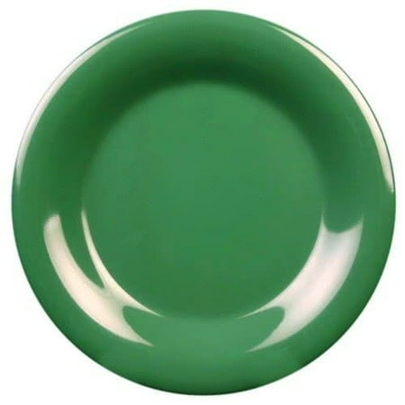 Thunder Group CR012GR Green Wide Rim Melamine Plate 12 - 1 doz