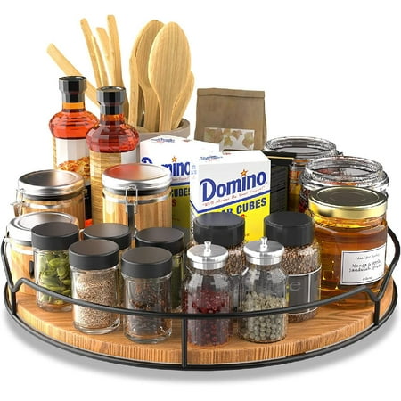 Lazy Susan Turntable Organizer with Anti-Slip Mat for Cabinet Pantry Kitchen Countertop Refrigerator Office Pine Wood 11 Carbonized Black
Lazy Susan Turntable Organizer with Anti-Slip Mat for Cabinet Pantry Kitchen Countertop Refrigerator Office Pine Wood 11 Carbonized Black