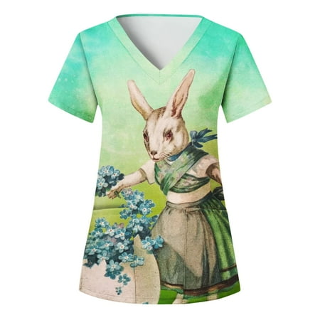 QWERTYU Scrubs Top for Women Professionals Easter Uniform Casual Holiday Nursing Scrubs Short Sleeve Working T Shirt Green 3XL
QWERTYU Scrubs Top for Women Professionals Easter Uniform Casual Holiday Nursing Scrubs Short Sleeve Working T Shirt Green 3XL